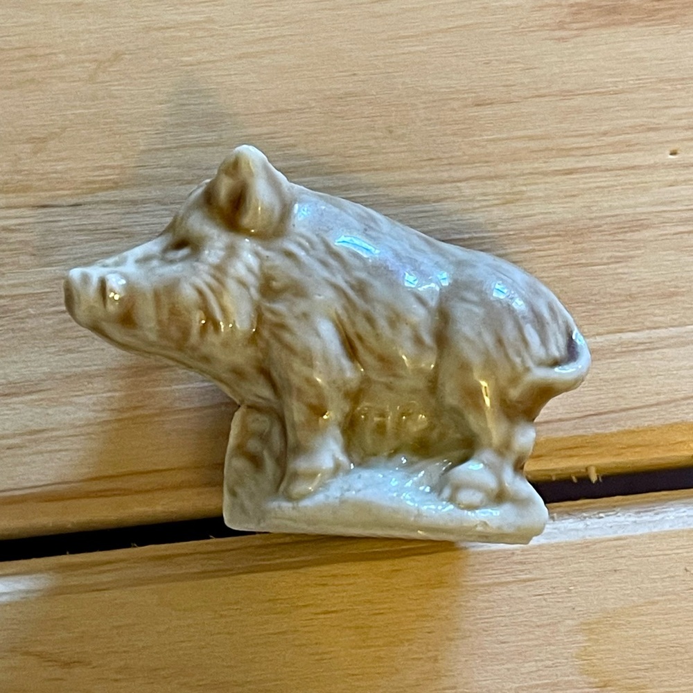 Vintage Wade England Whimsies Red Rose Tea Wild Boar Figurine